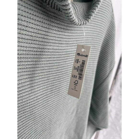 NWT Madewell Funnelneck Drop Shoulder Top Sweater Knit Mint Green Women S - Picture 3 of 4
